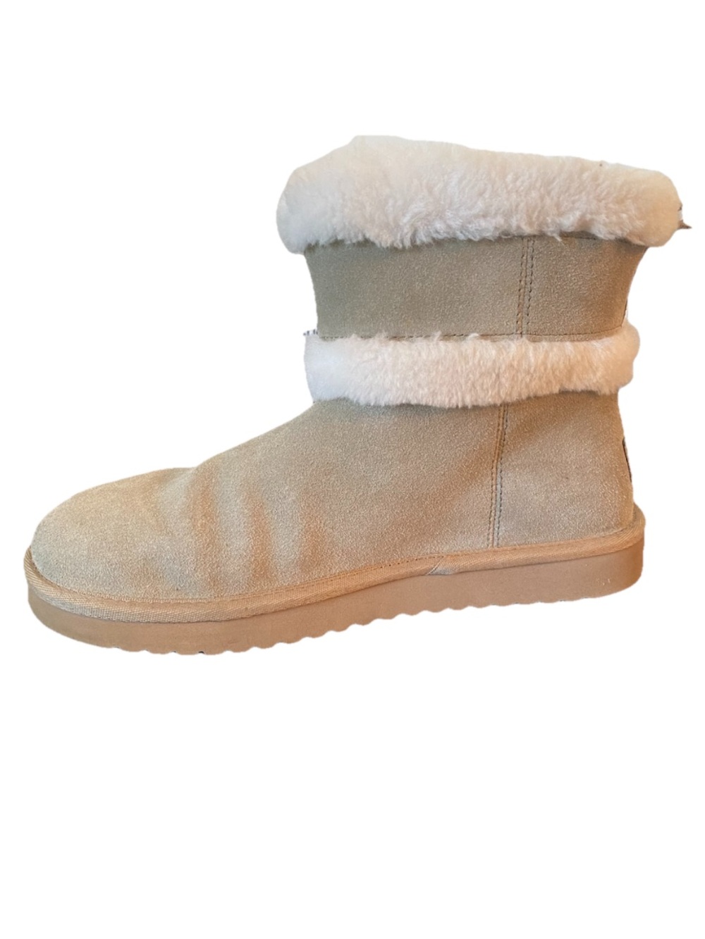 Koolaburra by Ugg Barlee Mini Ankle Boot Dune Gray Women's Size 7 - Picture 4 of 9